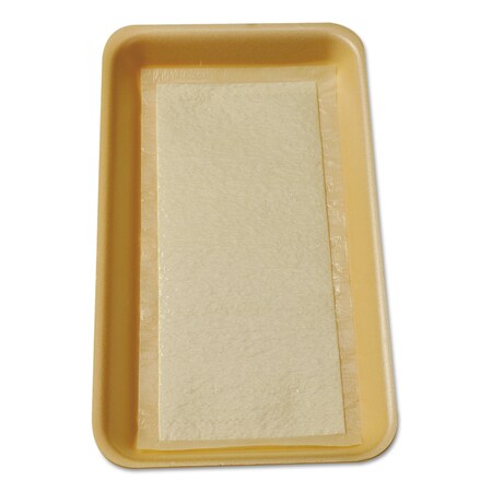 International Tray Pads Meat Tray Pads, 6w x 4.5d, White/Yellow, 1000PK TA1341108
